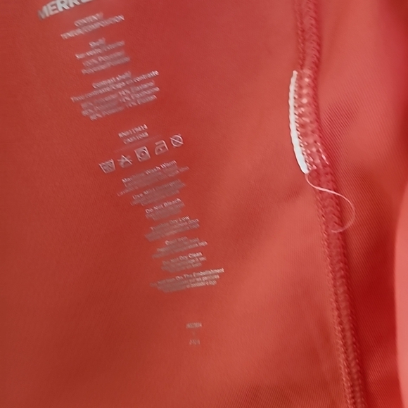 Merrell Women's Quarter Zip 1/4 Zip Select Wick Coral Pullover Size Medium - Picture 3 of 3